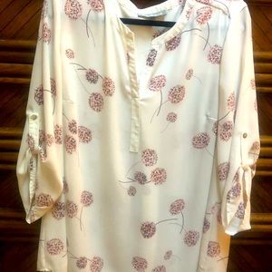 Gorgeous ivory and pink floral top